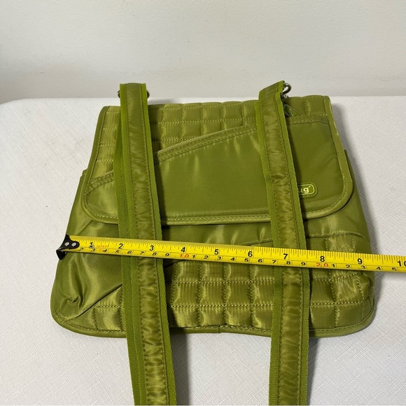 Lug Green Quilted Crossbody Bag. Many compartments - Picture 7 of 7